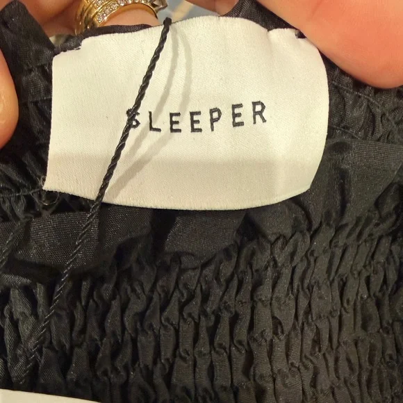 Sleeper NWT Atlanta Black Elegant LBD Shoulder Dress 100% Polyester-M - Picture 12 of 16